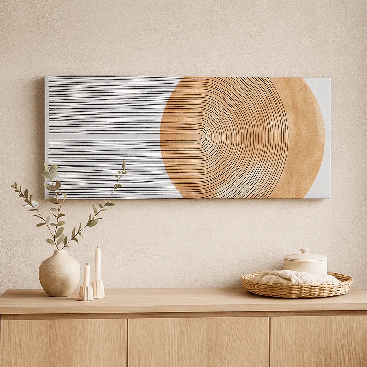 Quadro em tela - Composição solar - 30x30 cm