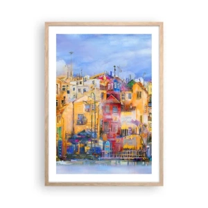 Pôster com moldura de carvalho claro - Estamos juntos - 50x70 cm