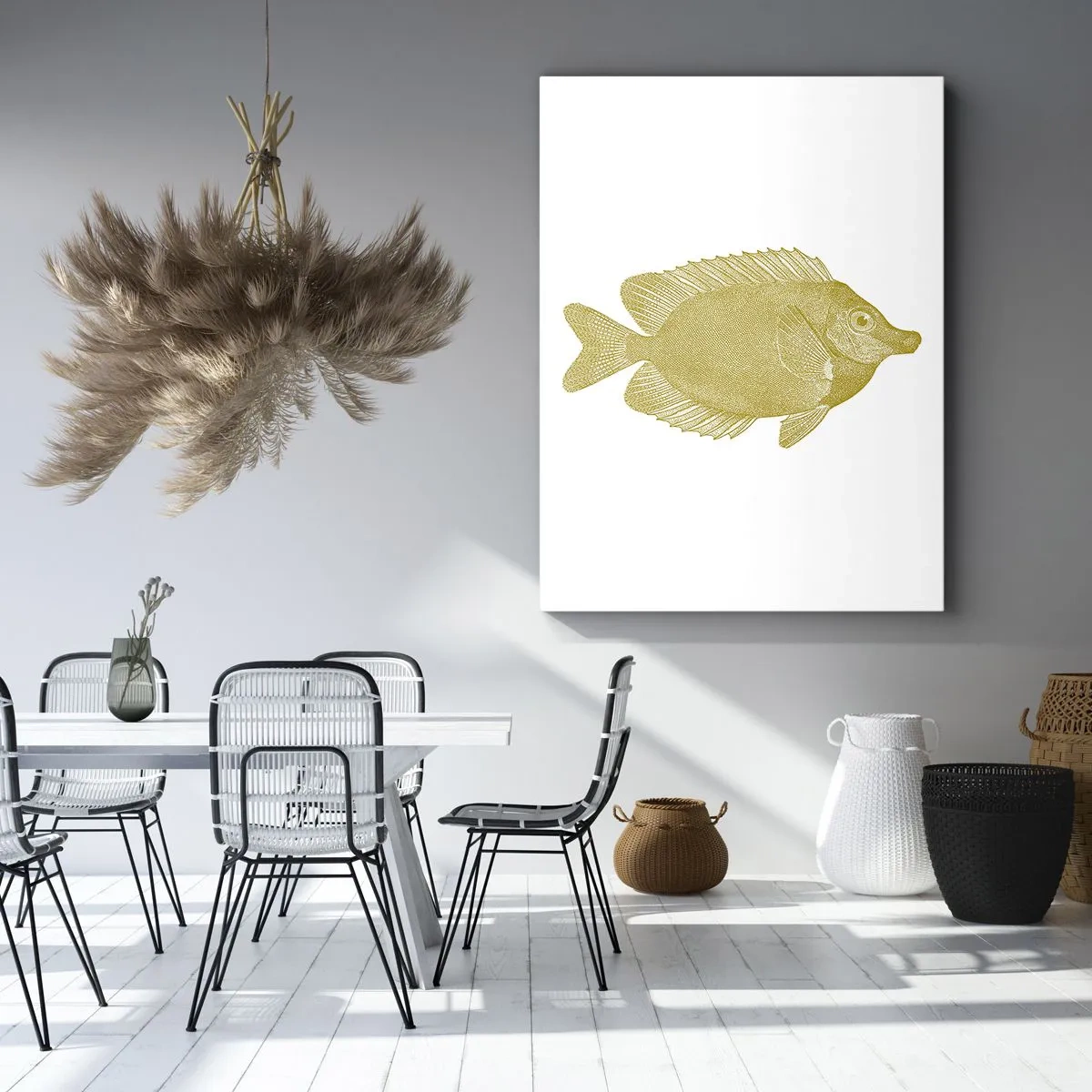 Quadro em tela - Peixe e pronto - 50x70 cm