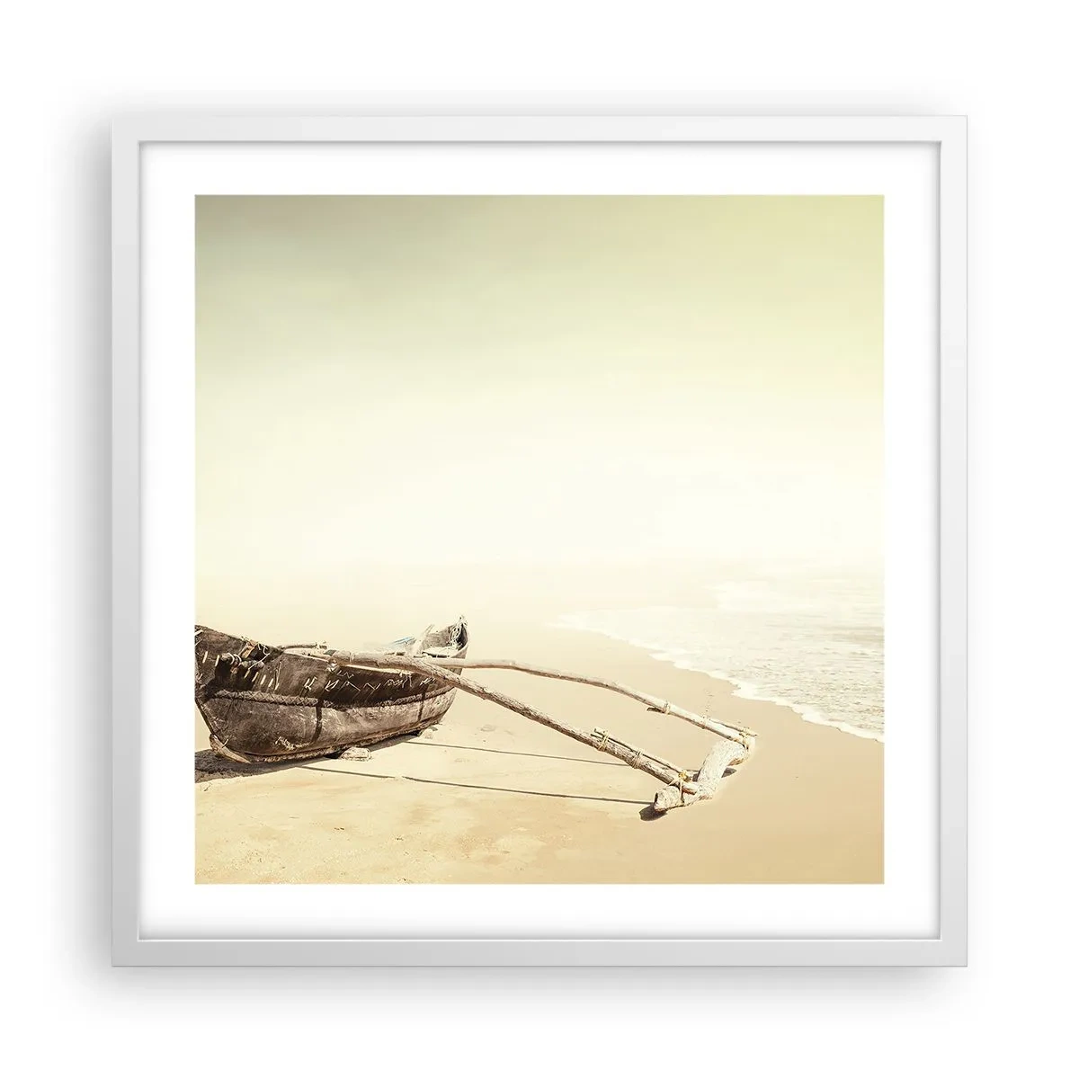 Pôster em moldura branca - Memória dos mares do sul - 50x50 cm