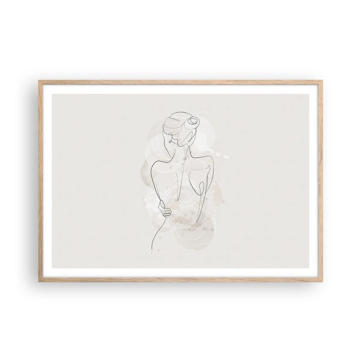 Pôster com moldura de carvalho claro - Como um instrumento sensível - 100x70 cm