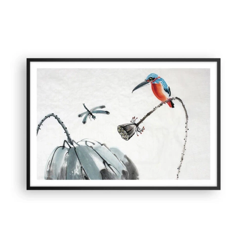 Pôster com moldura preta - A vida do prado - 91x61 cm