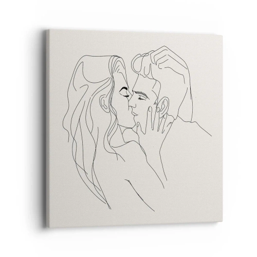 Quadro em tela - Emaranhados pelo sentimento - 40x40 cm