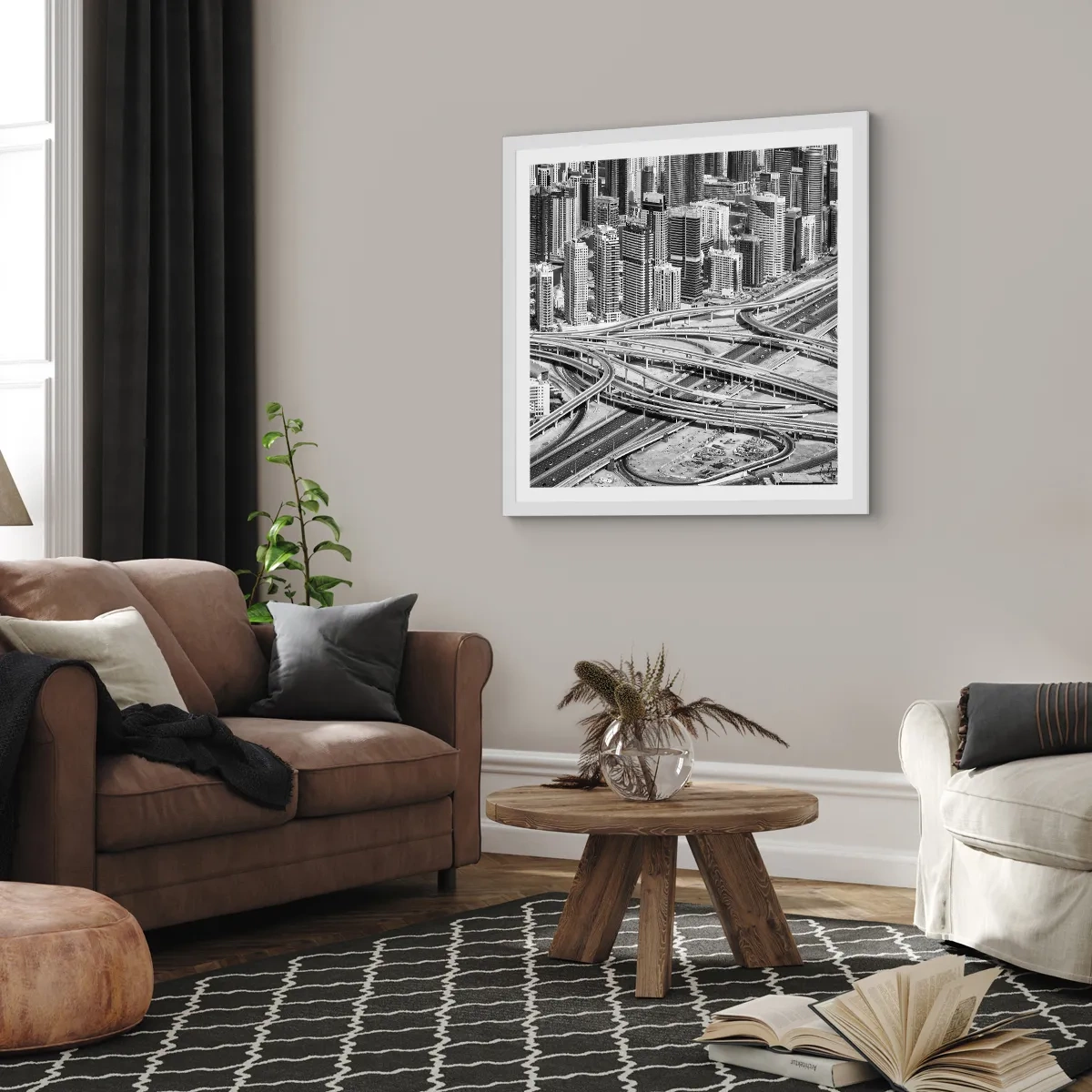 Pôster em moldura branca - Dubai – uma cidade impossível - 30x30 cm