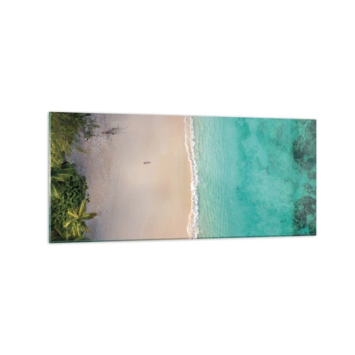Quadro em vidro - Praia do paraíso - 120x50 cm