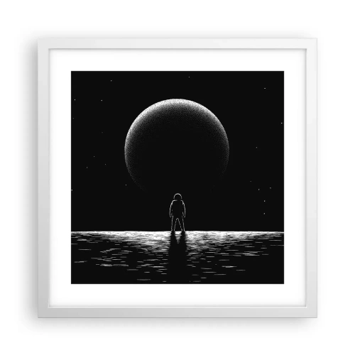 Pôster em moldura branca - Cara a cara - 40x40 cm