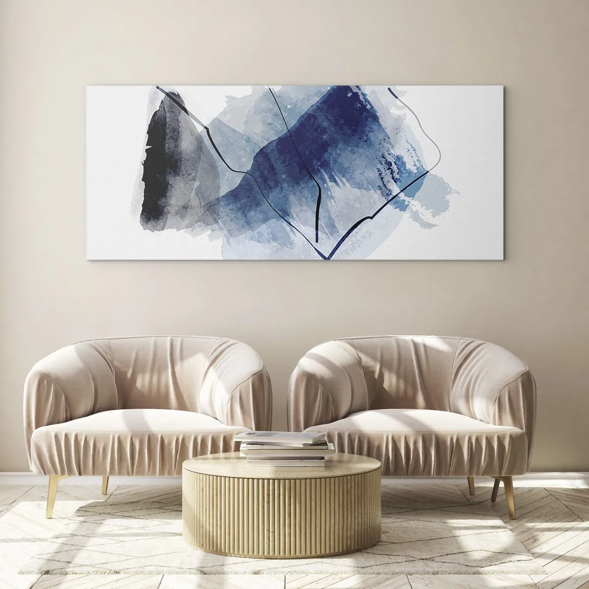 Quadro em vidro - Iceberg - 90x30 cm