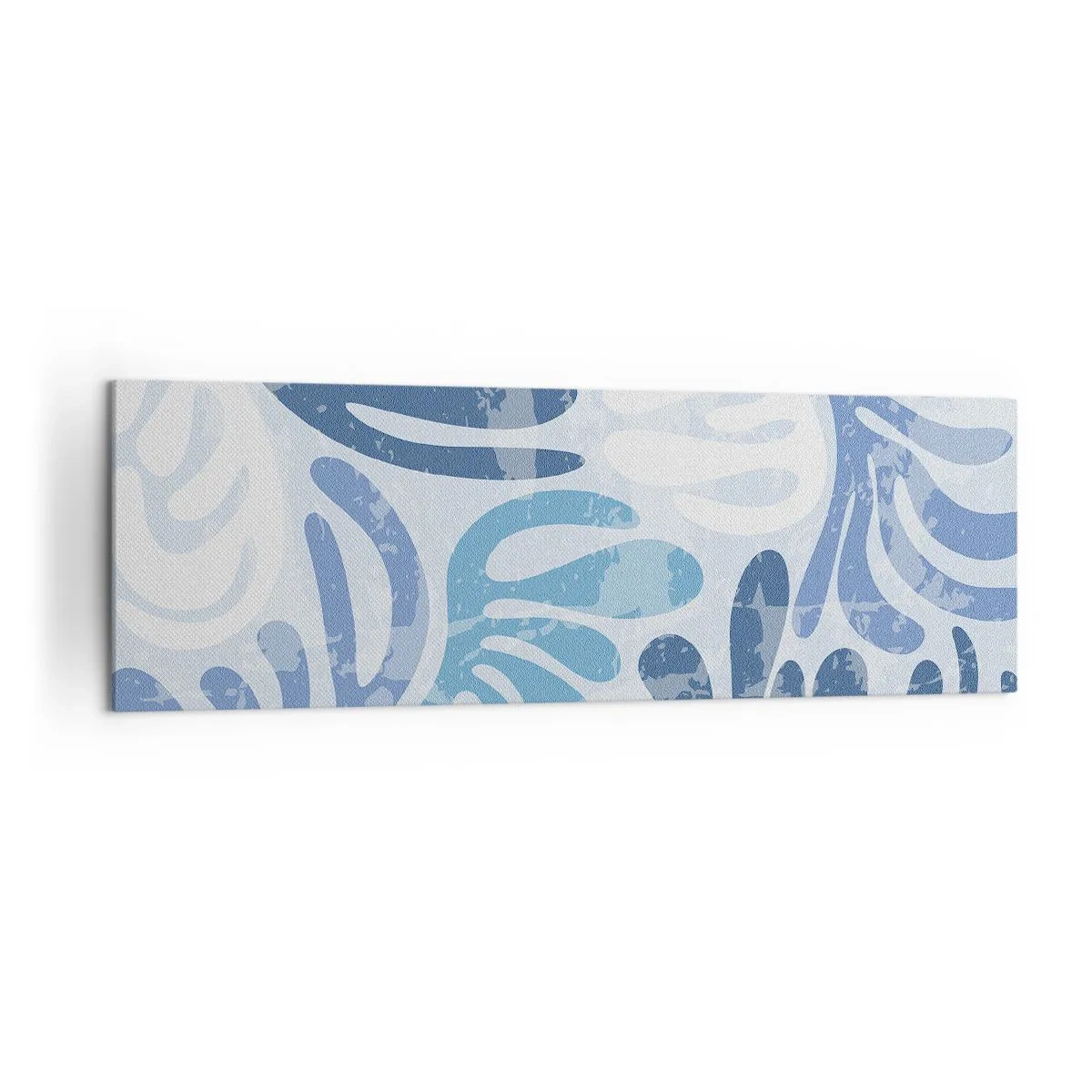 Quadro em tela - Samambaias azuis - 160x50 cm