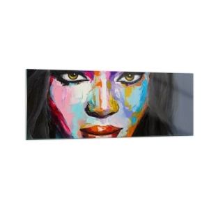 Quadro em vidro - É impossível tirar os olhos - 140x50 cm