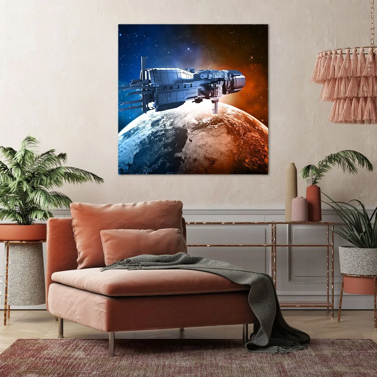 Quadro em tela - Observador atento - 70x70 cm