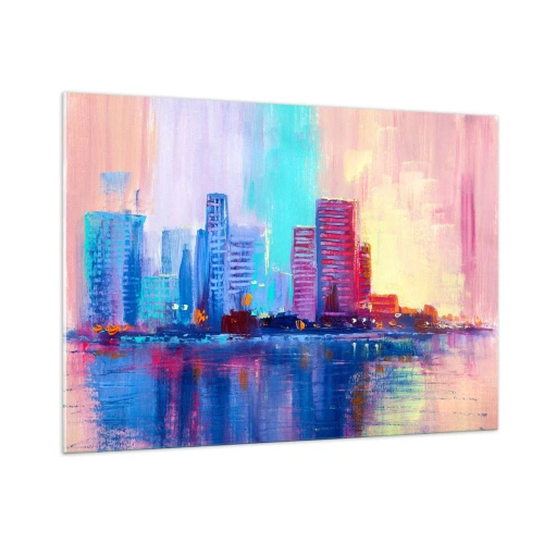 Quadro em vidro - Banhada em cores - 100x70 cm