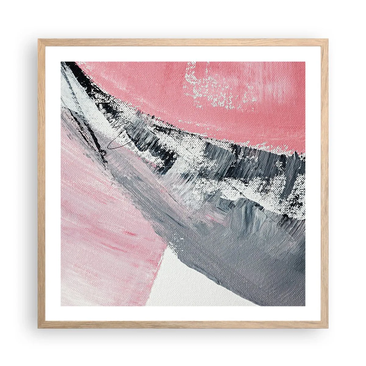 Pôster com moldura de carvalho claro - Composição à medida - 60x60 cm