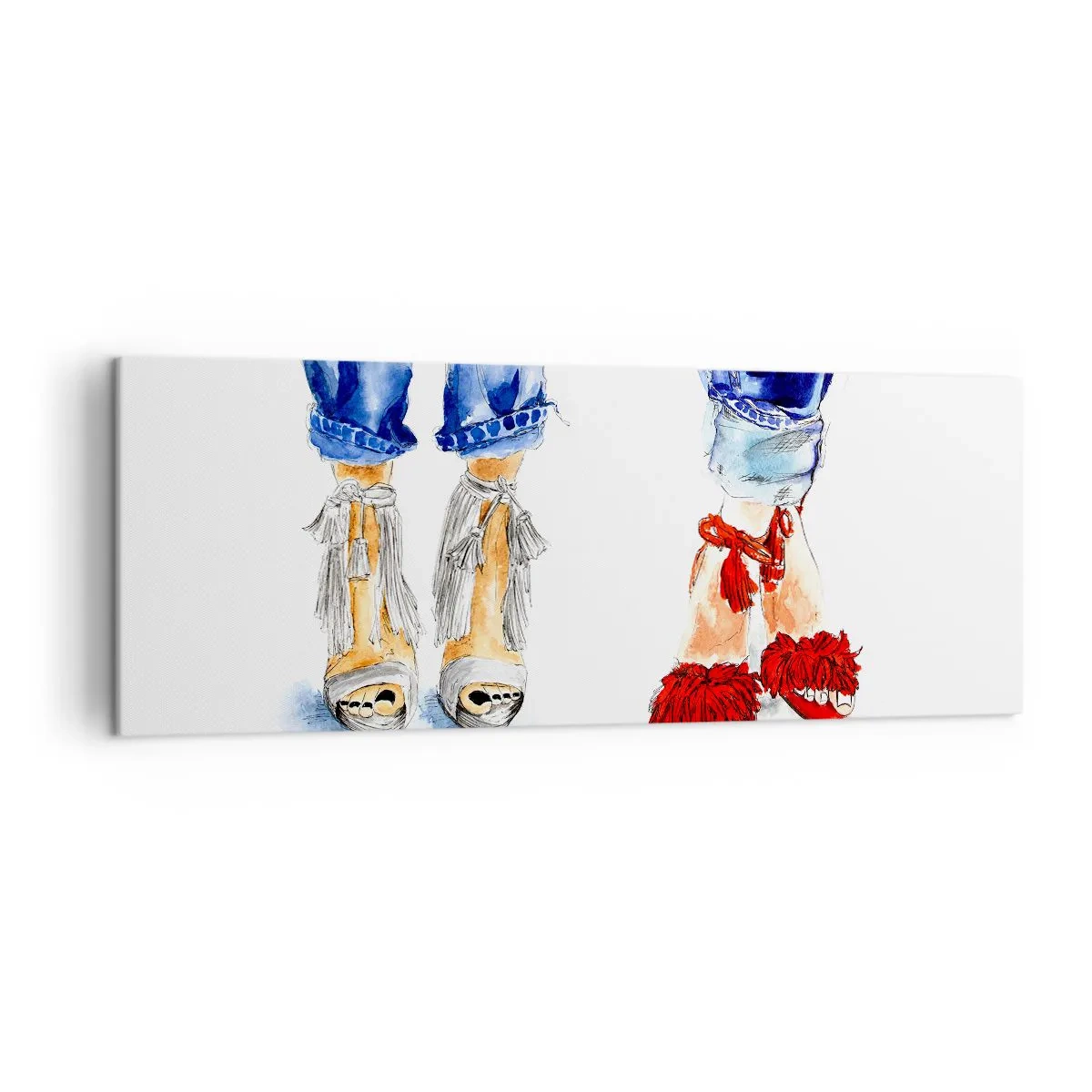 Quadro em tela - Por que não vamos passear? - 140x50 cm