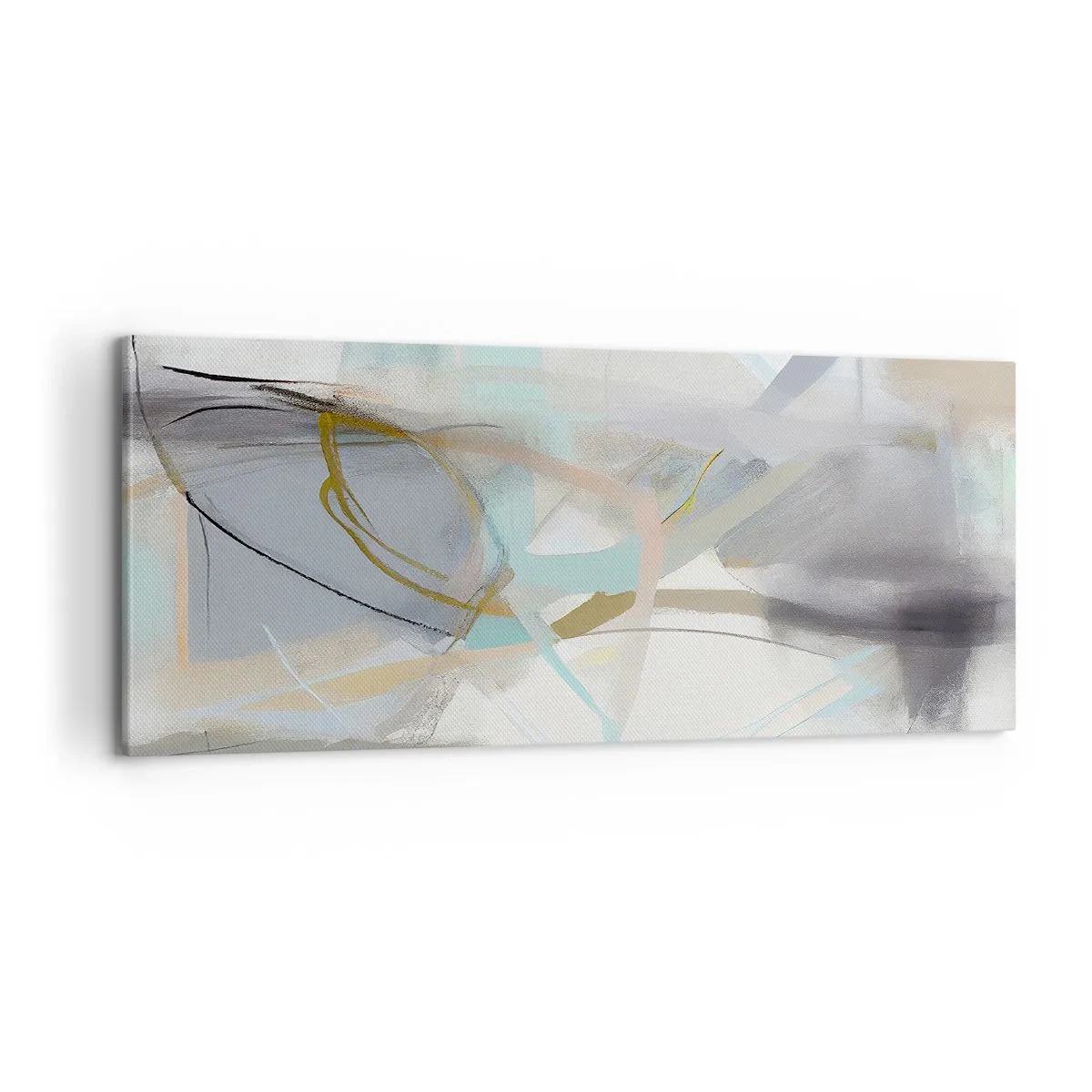 Quadro em tela - Abstração enevoada - 100x40 cm
