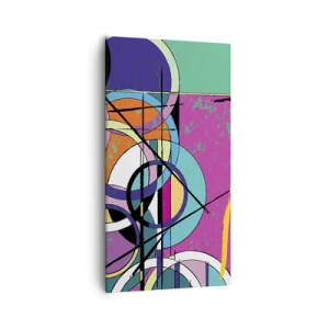Quadro em tela - Círculo entre círculos - 55x100 cm