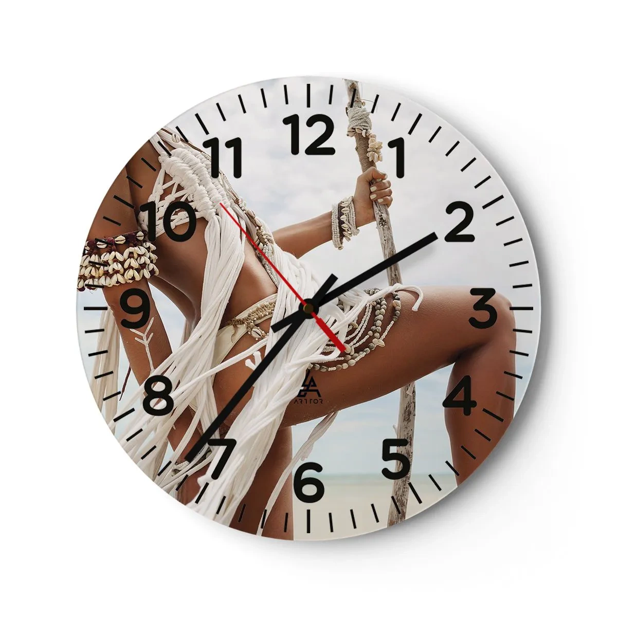 Relógio de parede - Relógio em vidro - Sacerdotisa do Sol - 40x40 cm