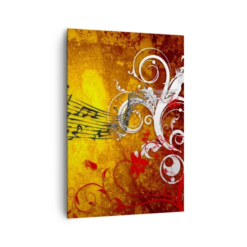 Quadro em tela - Deixe a música fluir - 70x100 cm