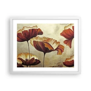 Pôster em moldura branca - Prados e pradarias - 50x40 cm