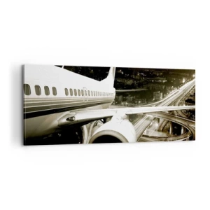 Quadro em tela - Voar para a noite - 100x40 cm