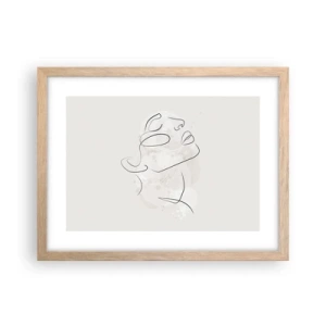 Pôster com moldura de carvalho claro - Esboço de um sonho - 40x30 cm