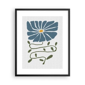 Pôster com moldura preta - Um ramo para uma flor - 40x50 cm