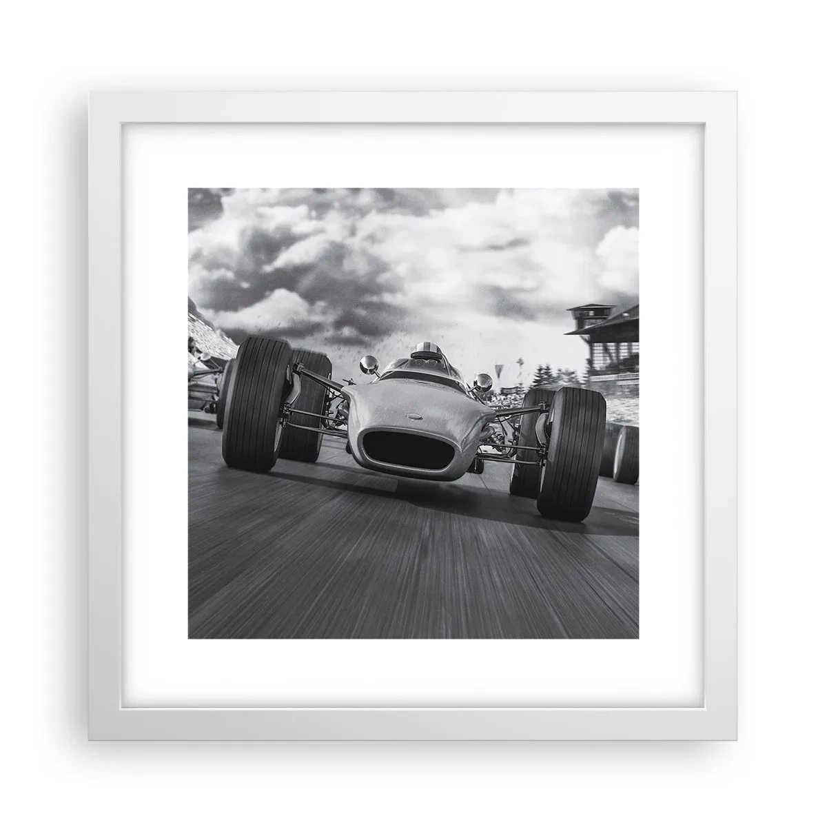 Pôster em moldura branca - O ronco do motor - 30x30 cm