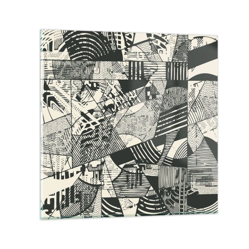 Quadro em vidro - A dinâmica do presente - 30x30 cm