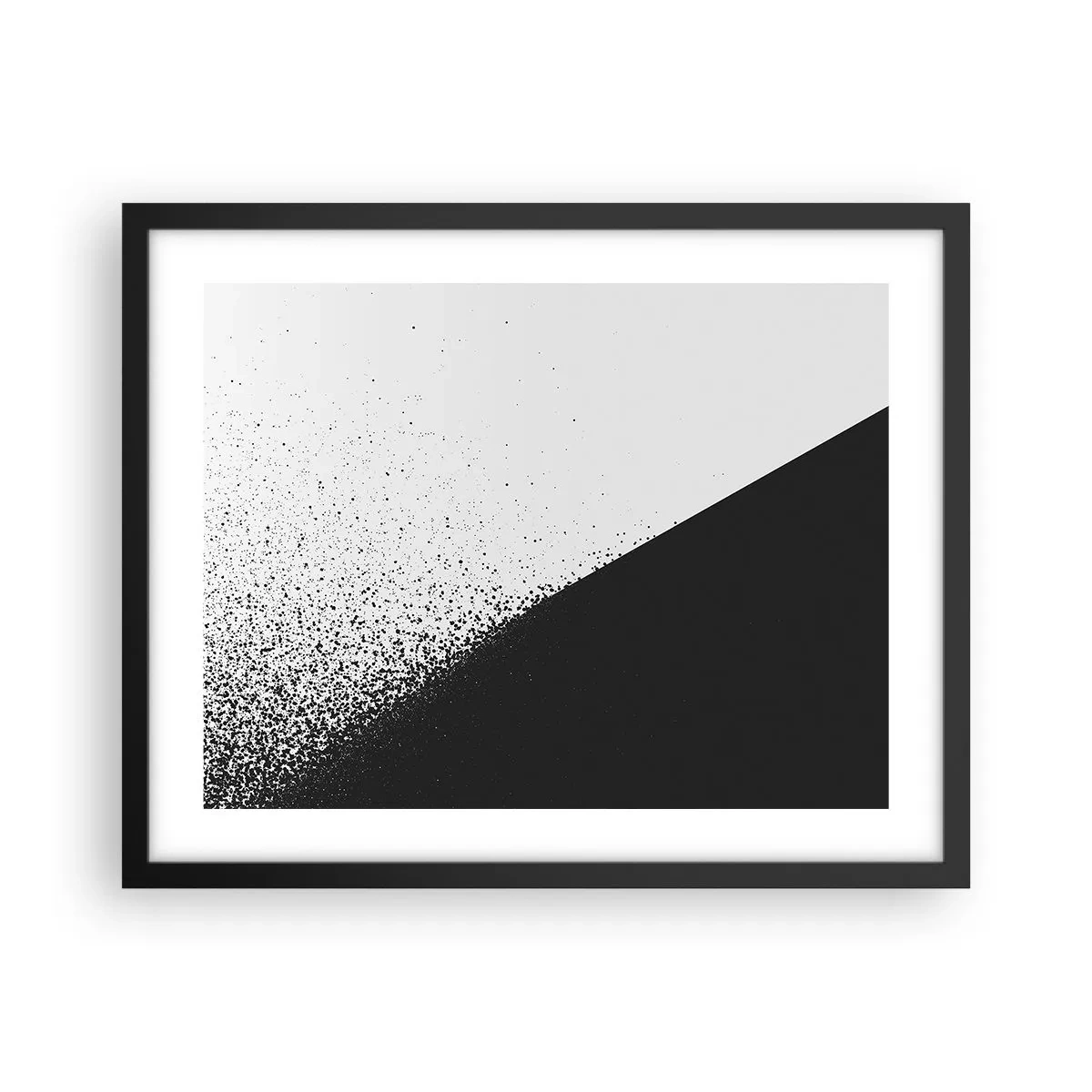 Pôster com moldura preta - Cada vez mais rápido, cada vez mais - 50x40 cm