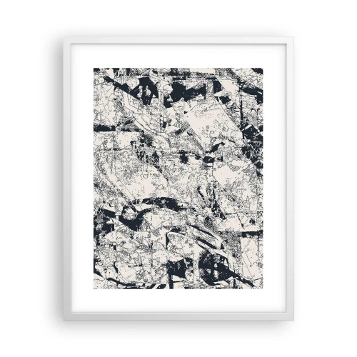 Pôster em moldura branca - Interpenetração de opostos - 40x50 cm