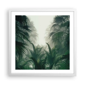Pôster em moldura branca - Mistério tropical - 50x50 cm