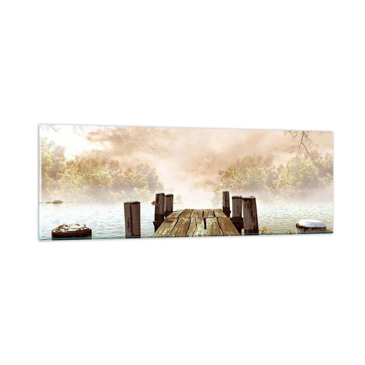 Quadro em vidro - A leve tristeza do outono - 90x30 cm
