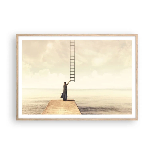 Pôster com moldura de carvalho claro - Uma viagem mágica - 100x70 cm