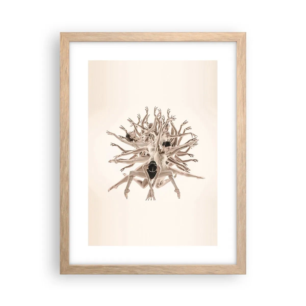 Pôster com moldura de carvalho claro - Florescendo na dança - 30x40 cm
