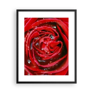 Pôster com moldura preta - Em gotas de orvalho - 40x50 cm