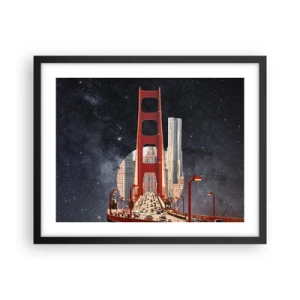 Pôster com moldura preta - Sempre no centro - 50x40 cm