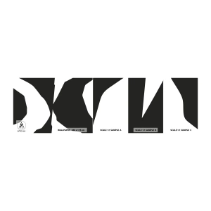 Amostra de papel de parede autocolante Deluxe Sticker - Positivo negativo - Preto e branco, Abstração, Pedaço - 100x30 cm