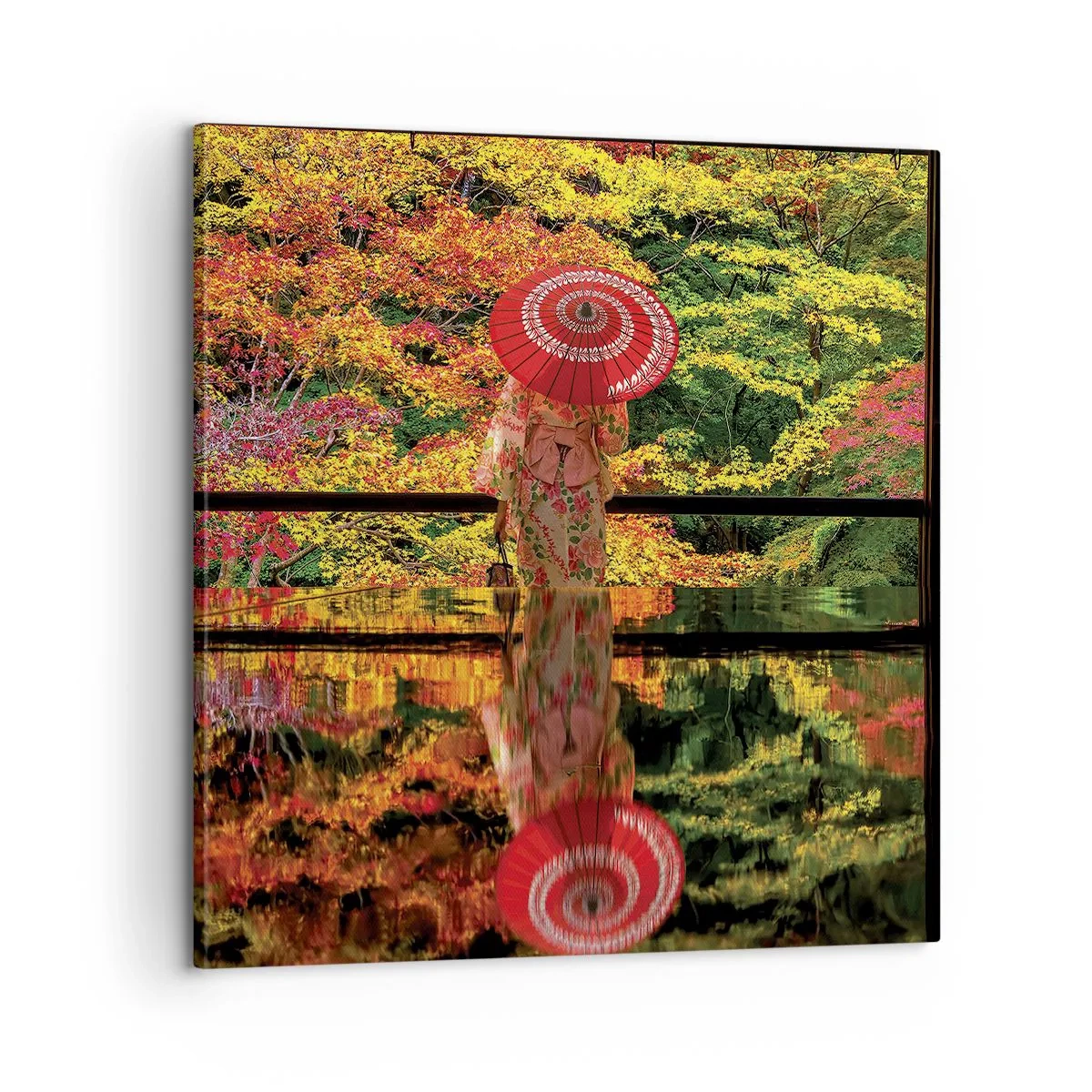 Quadro em tela - No templo da natureza - 60x60 cm