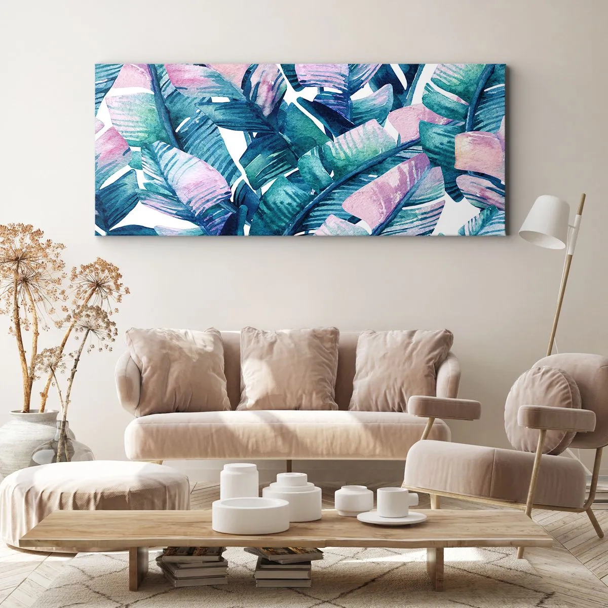 Quadro em tela - Em um bananeiro - 100x40 cm