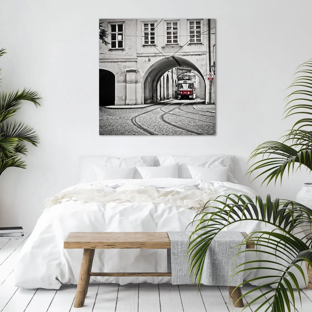 Quadro em tela - Através do labirinto urbano - 30x30 cm