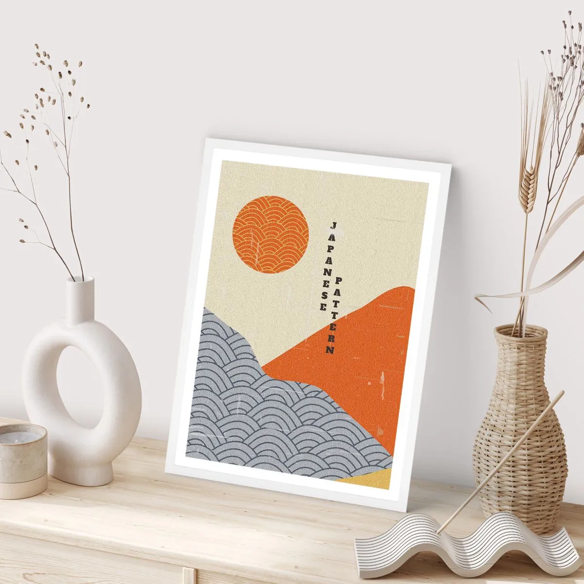 Pôster em moldura branca - No espírito japonês - 70x100 cm