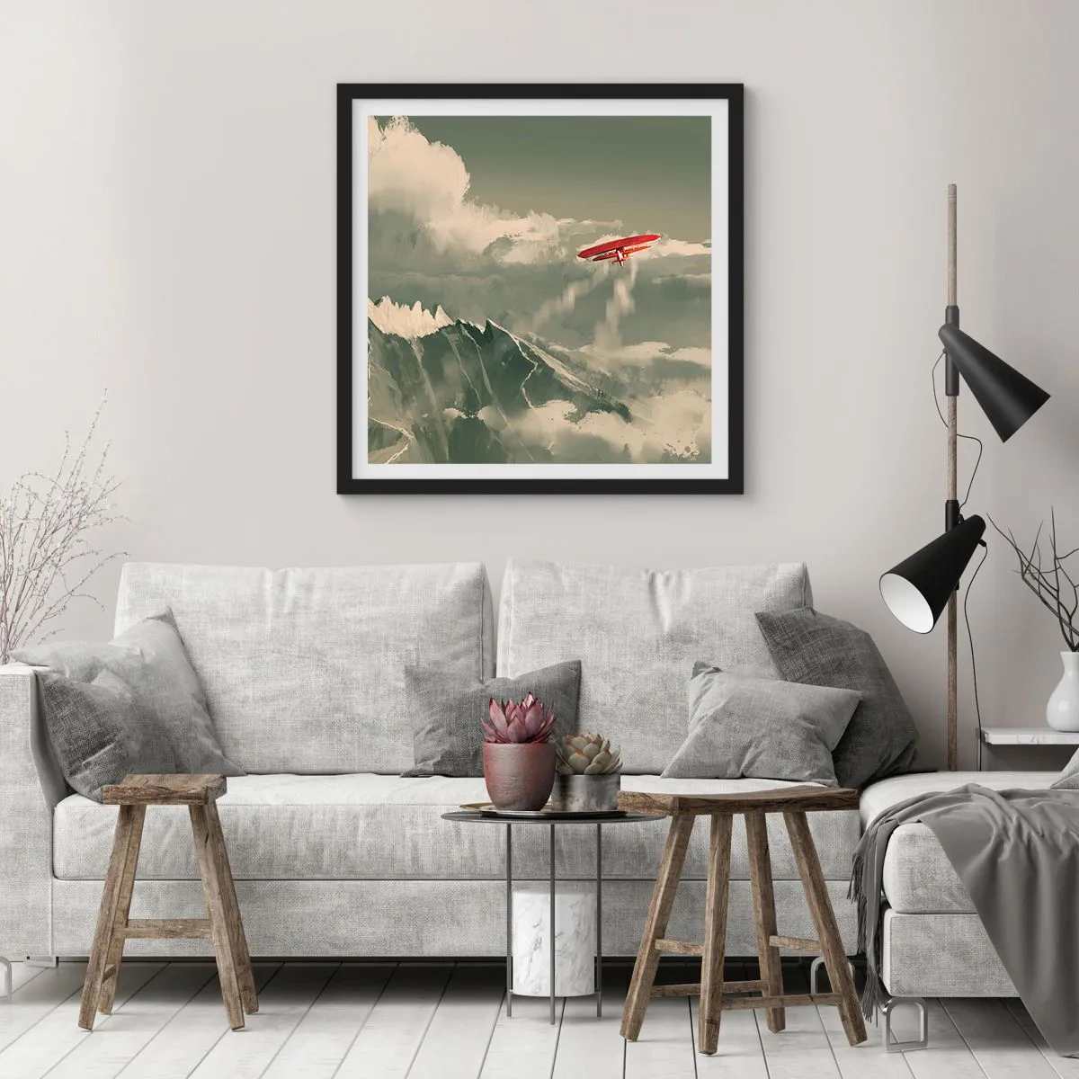 Pôster com moldura preta - O pioneiro destemido - 60x60 cm