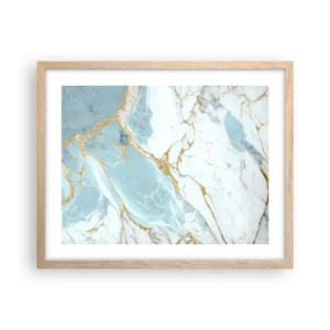 Pôster com moldura de carvalho claro - Riqueza de pedra - 50x40 cm