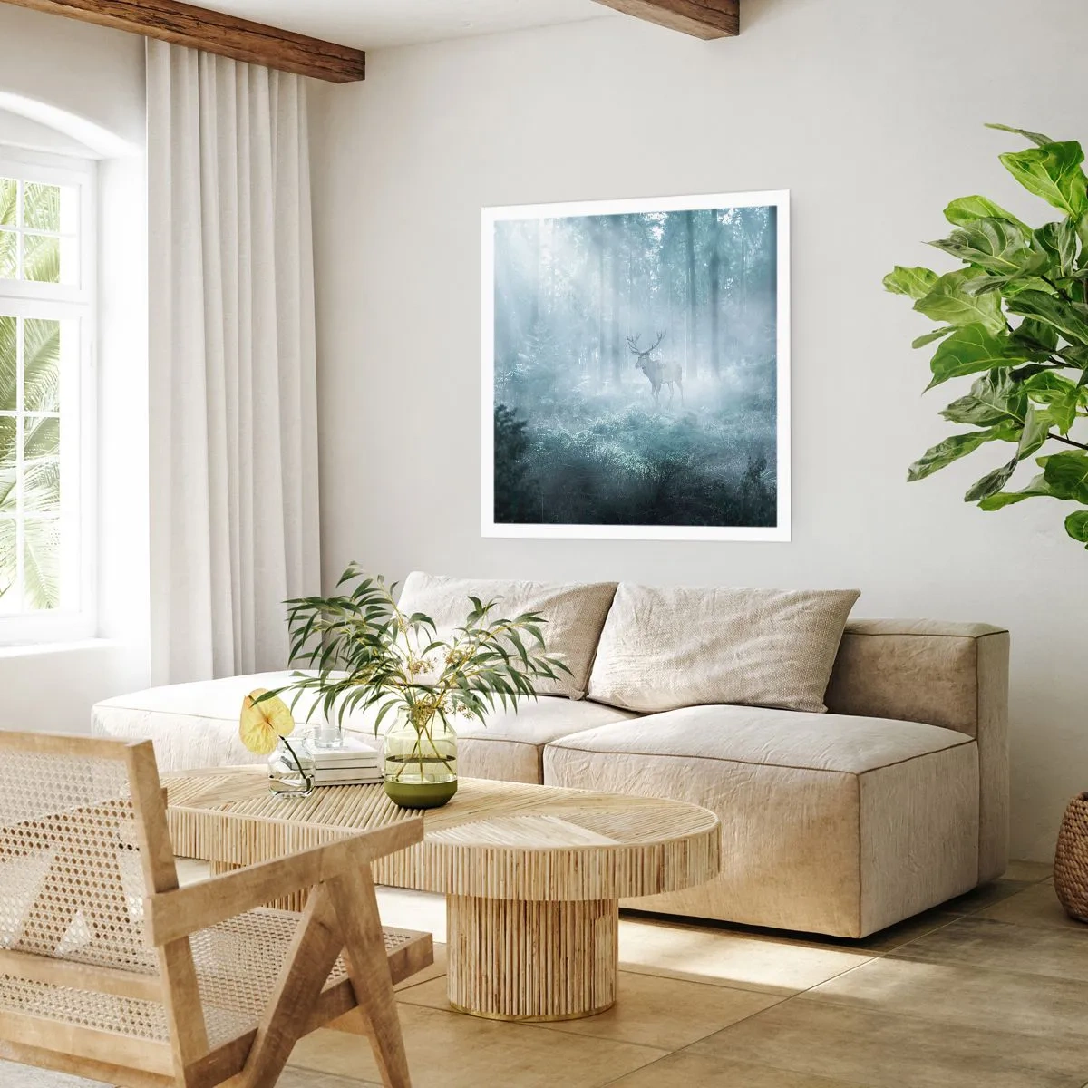 Pôster - Passeio matinal à volta da propriedade - 60x60 cm