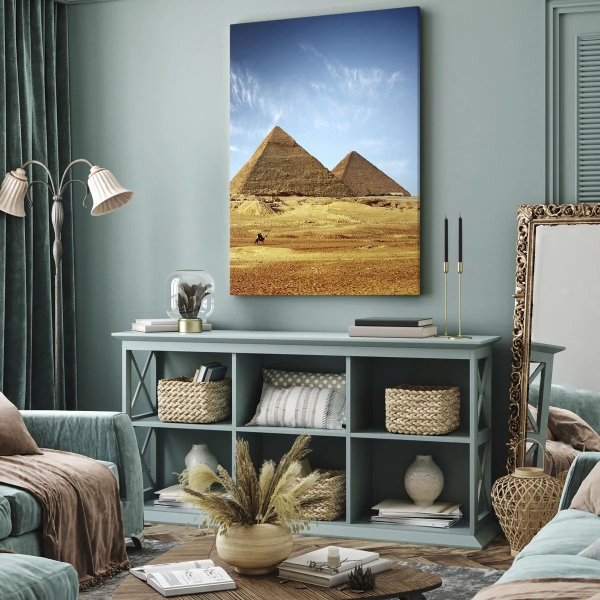 Quadro em tela - 40 séculos vos contemplam - 50x70 cm
