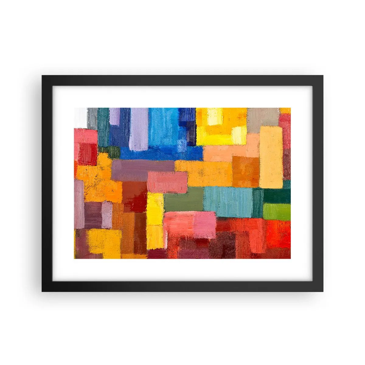 Pôster com moldura preta - Cada um diferente, todos coloridos - 40x30 cm