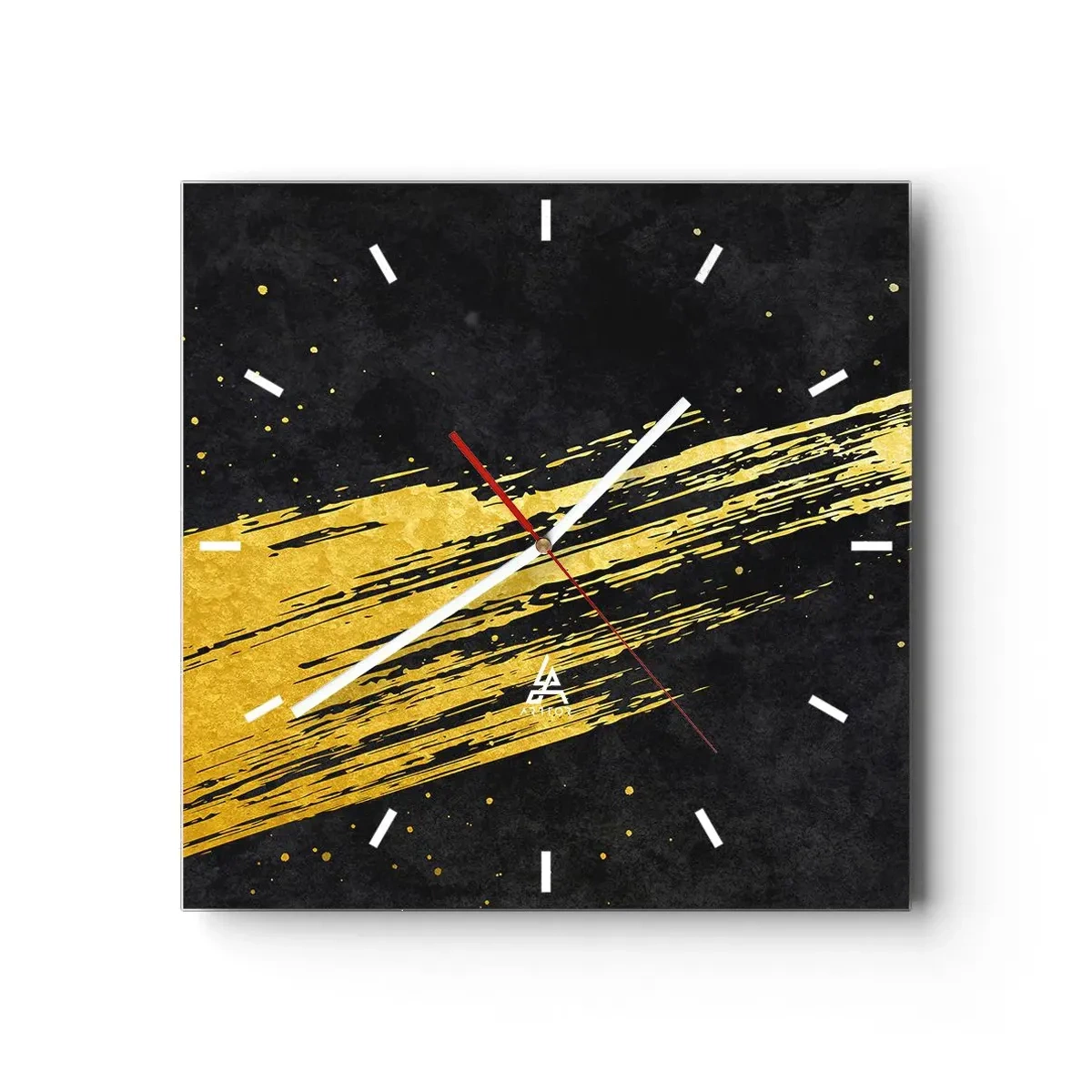 Relógio de parede - Relógio em vidro - Salto para o hiperespaço - 30x30 cm