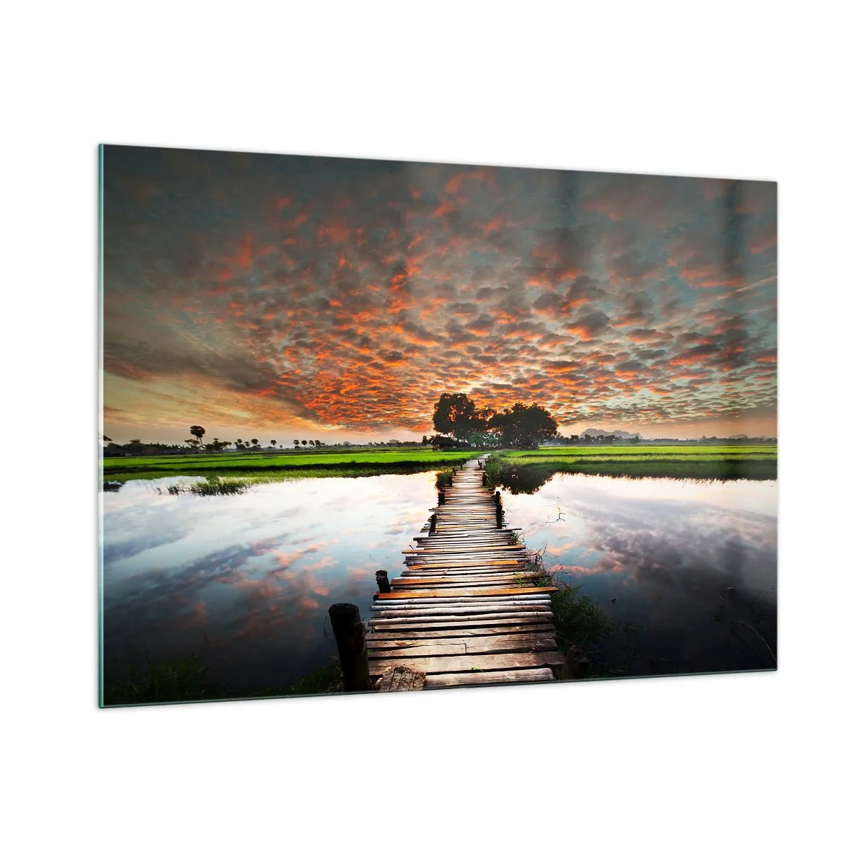 Quadro em vidro - Abra os braços - respire - 100x70 cm