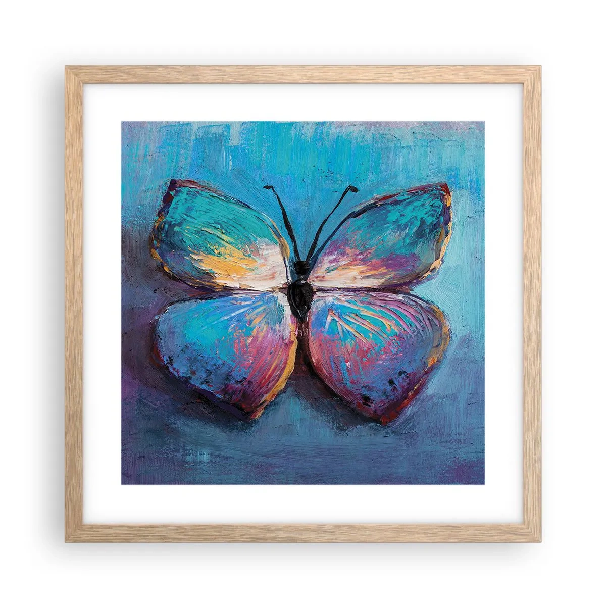 Pôster com moldura de carvalho claro - Em toda a sua glória - 40x40 cm