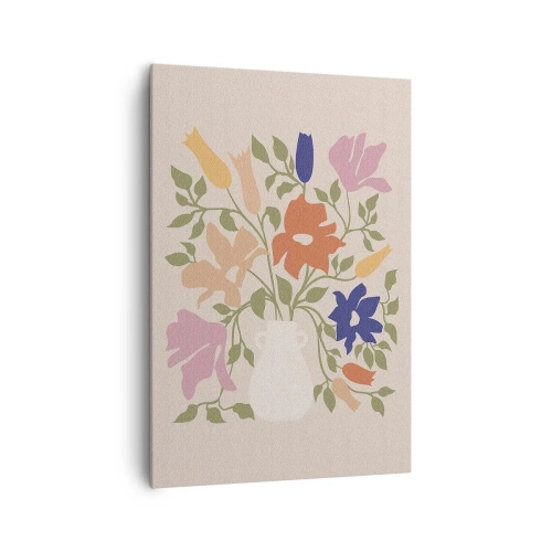 Quadro em tela - Buquê delicado - 70x100 cm