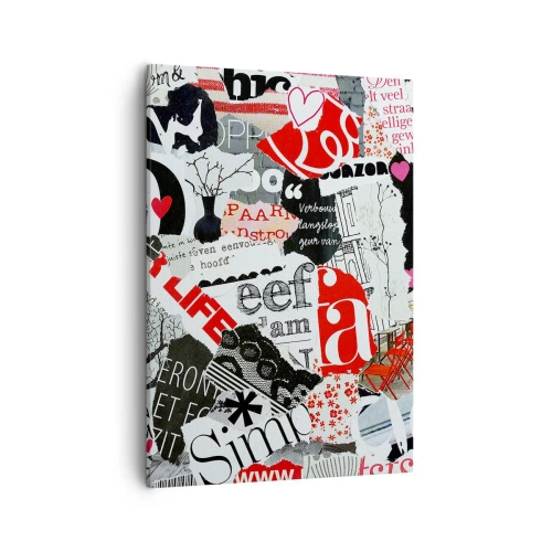 Quadro em tela - Colagem hipster - 50x70 cm